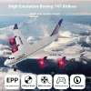 Remote Control Aircraft A380 Aircraft Boeing 747 Fixed Wing Foam Aircraft Model Aircraft 3-Channel Glider Model Outdoor Toy Gift